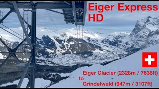 Eiger Express the new cableway from the Eiger mountain to Grindelwald Switzerland [upl. by Gennaro]