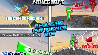 ✓Super Realistic PvP Practice Bot for MCPE Bedrock edition117 [upl. by Lak]