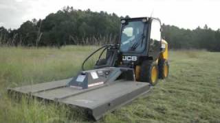 JCB new generation skid steer with bushhog attachment [upl. by Etnoid]