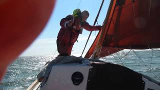 DRASCOMBE DRIFTER 22 DULCIBELLA  reefed cutter jib [upl. by Alesig933]