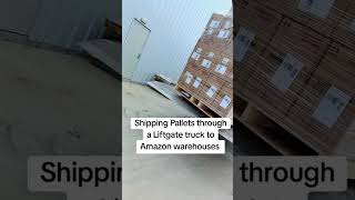 Shipping Pallets to Amazon warehouses through a Liftgate truck amazonfba fullfilmentcenter 3pl [upl. by Bushweller451]