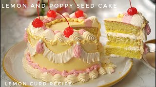 Lemon and Poppy Seed Cake with Homemade Lemon Curd [upl. by Ankeny]