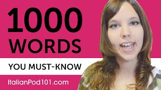 1000 Words Every Italian Beginner Must Know [upl. by Chane696]