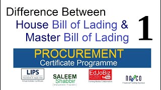 Difference Between House and Master Bill of Lading [upl. by Ynnod41]