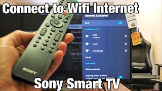 Sony Smart TV How to SetupConnect to Wifi Internet Network Android TV [upl. by Aninaj173]