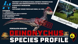 Deinonychus InDepth Dino Guide Recreating Natural Habitat amp Jurassic Park History [upl. by Rovelli367]