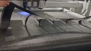 Carbon fiber dry fabric cutting by TPS X9 2516 [upl. by Hameean772]