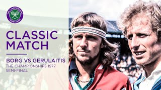 Bjorn Borg vs Vitas Gerulaitis  Wimbledon 1977 Semifinal  Full Match Replay [upl. by Jackelyn]