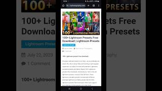Unlimited Lightroom Presets Download 🤯 shorts lightroom presets [upl. by Acul732]
