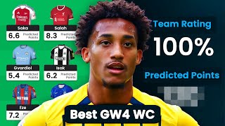 BEST GW4 WILDCARD NO HAALAND  FPL GW4 AI TEAM REVEAL  Fantasy Premier League 202425 [upl. by Diley913]