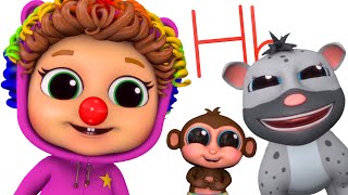 Ha Ha Ha Hyena  Phonics Letter H  Learn ABCs  Baby Joy Joy on Clap Clap Baby [upl. by Adigirb]