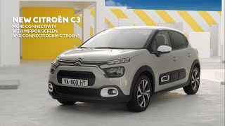 Citroën C3 with Mirror Screen and ConnectedCAM Citroën® [upl. by Nameloc]