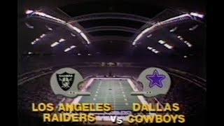 1983 Week 8 SNF  Raiders vs Cowboys [upl. by Eldreeda674]