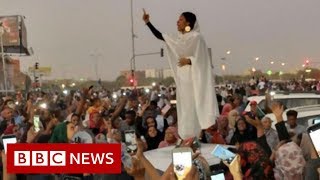 Nubian queen becomes Sudan protest symbol  BBC News [upl. by Sumedocin]