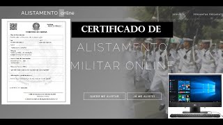 Como Imprimir o Certificado de alistamento Militar ONLINE [upl. by Didi]