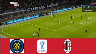 Inter Milan vs Milan  Supercoppa Italiana 2425  PC Gameplay  4K [upl. by Ymmak191]