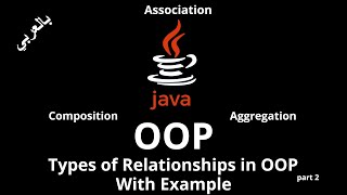 045 JAVA  Types of Relationships Association Aggregation Composition With Example [upl. by Vial]