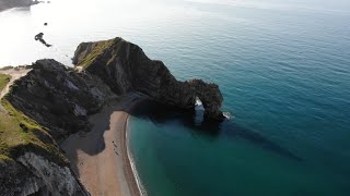 Durdle Door Dorset 4K Drone Footage [upl. by Schaper999]