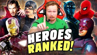 ALL MCU HEROES RANKED From Worst To Best [upl. by Bridges]