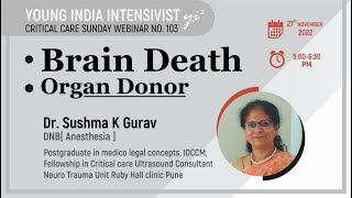 BRAIN DEATH  ORGAN DONOR  DR SUSHMA GURAV [upl. by Arriet]