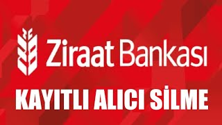 Ziraat Bankası Kayıtlı Alıcı Silme [upl. by Livy]