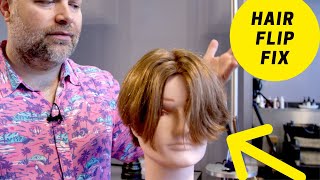 How to STOP Your Hair from Flipping Out  TheSalonGuy [upl. by Aylad]