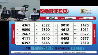 Sorteo de Quiniela VESPERTINO Nº 30888 19042024 1800 hs [upl. by Odlanyar]