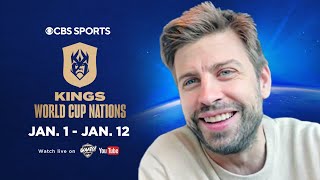 Gerard Piqué on Kings World Cup Nations broadcasting LIVE on CBS Sports Golazo [upl. by Ardnoid]