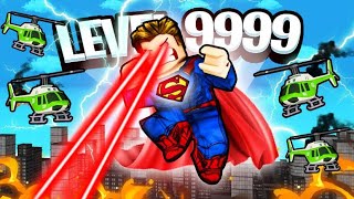 Can I Go LEVEL 9999 SUPERHERO in Superman Simulator  Roblox [upl. by Ahsenom]