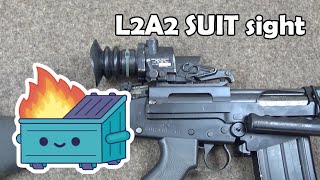 L2A2 SUIT 4x Optical Sight Sight Unit Infantry Trilux On An L1A1 SLR [upl. by Auqkinahs]