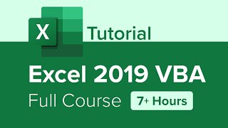 Excel 2019 VBA Full Course Tutorial 7 Hours [upl. by Ariait]