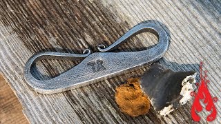 Blacksmithing  Forging a flint striker [upl. by Lemar553]