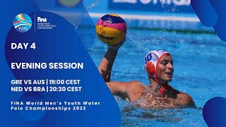 Day 4 PRELIMINARY ROUND  Evening Session  FINA World Mens Youth Water Polo Championships 2022 [upl. by Chiang]