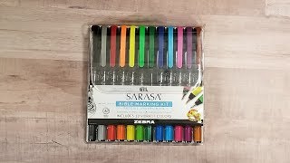 Zebra Sarasa Fineliner Bible Marking Kit [upl. by Baten]