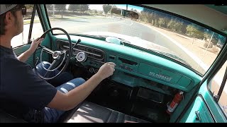 F100 Driving 4 Speed Borg Warner T18 [upl. by Aicilanna]