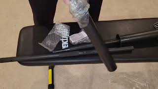 7 Olympic Bar for 24 Unboxing Weider 3 Piece w collars 315 LB max load Assembly shown weight [upl. by Stegman]