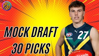 Complete Phantom Draft Top 30  2024 AFL DRAFT [upl. by Zuzana]