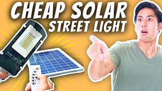 Solar Street Light  Very Cheap Solar Street Lamp  50 watts Install and Setup [upl. by Giffy]