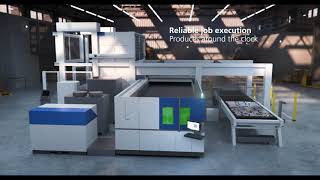 • TRUMPF Laser cutting TruLaser 3030 fiber – Highperformance production cell [upl. by Aisatsanna]