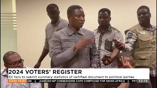 2024 Voters Register EC fails to submit summary statistics of certified document to political par [upl. by Aneej]