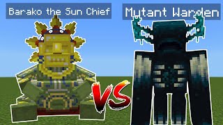 Mutant Warden vs Barako the Sun Chief  Minecraft [upl. by Aig]