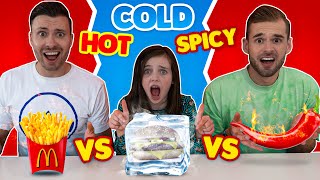 HOT vs COLD vs SPICY CHALLENGE met FURTJUH en GEWOON THOMAS  Bibi [upl. by Ttenneb]