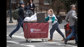 The coronavirus forces college students off campus [upl. by Ogilvie]