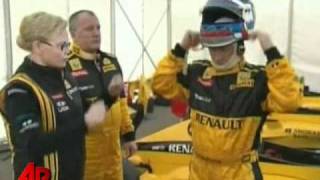 Raw Video Russian PM Putin Drives F1 Car [upl. by Alexandr]