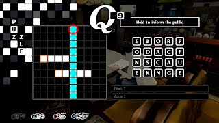 Persona 5 Royal  Crossword Answer Held to inform the public [upl. by Reffotsirk]