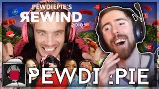 Asmongold Reacts to YouTube Rewind 2018 but its actually good by PewDiePie [upl. by Olenolin]