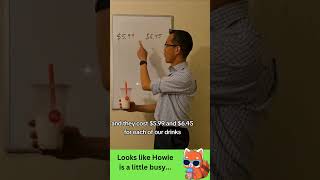 A boba tea problem maths challenge mathematics shorts fyp howiehua life money skills fun [upl. by Nosreh951]