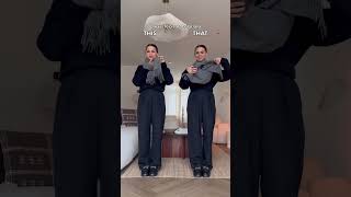 2 scarf hacks to create a balaclava 🧣 Subscribe for fashion shorts [upl. by Leiruh686]