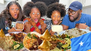 NIGERIAN FAMILY TRIES SOMALI FOOD FOR THE FIRST TIME Unexpected reaction😱😱 [upl. by Cinom]