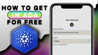 FREE 1000000 ADA Start Earning Cardano Today [upl. by Cathryn]